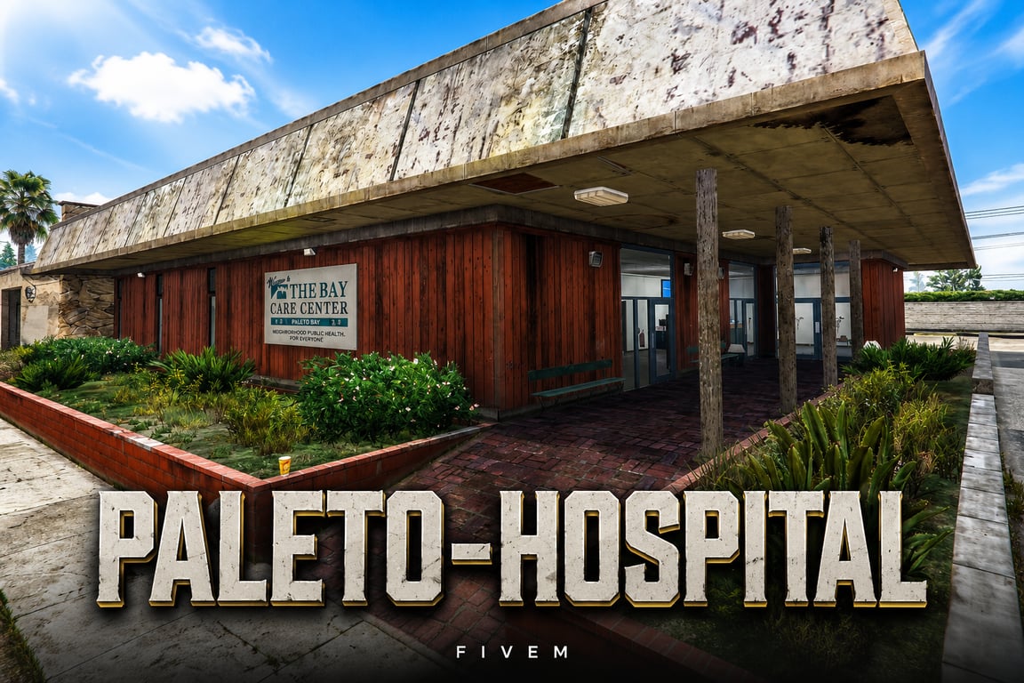 FIVEM Paleto Hospital | Functional Hospital MLO | Interior & Exterior | Reception | Morgue | Add-On | Optimized | Fivem Ready | High Quality