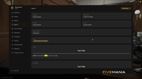 FIVEM Doj Job & Mdt System | Comprehensive Justice System | Job Management | MDT Interface | Locker & Wardrobe Systems | Reports | Add-On | Optimized | Fivem Ready | High Quality, image 22