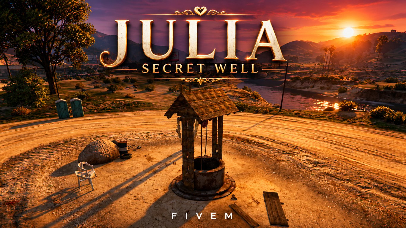 FIVEM Julia Secret Well | Hidden Underground MLO | Interior & Exterior | Workshop & Storage | Add-On | Optimized | Fivem Ready | High Quality