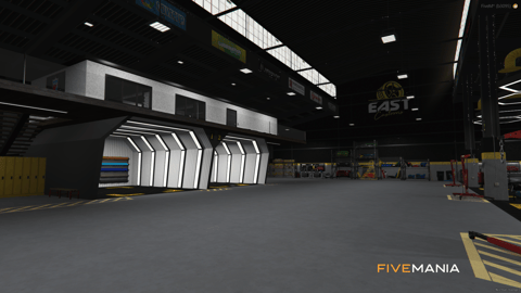 FIVEM East Customs | Modern Mechanic Shop MLO | Interior & Exterior | Office Space | Custom Branding | Add-On | Optimized | Fivem Ready | High Quality — image 5