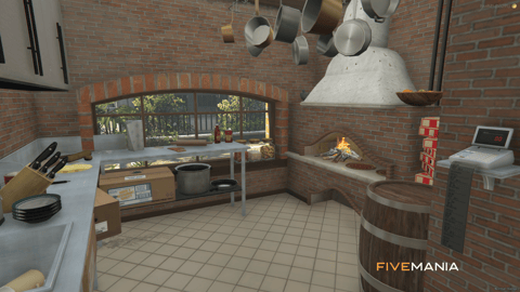 FIVEM The Italian Pizza Restaurant | Authentic Dining MLO | Interior & Exterior | Detailed Bar | Kitchen & Storage | Add-On | Optimized | Fivem Ready | High Quality — image 16