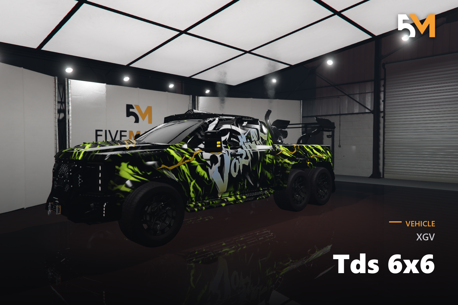 FIVEM Xgv Tds 6x6 | Custom 6x6 Off-Road Truck [Unbadged] Add-On | Custom Livery | Working Lights | Tuning Parts | Add-On | Optimized | Fivem Ready | High Quality