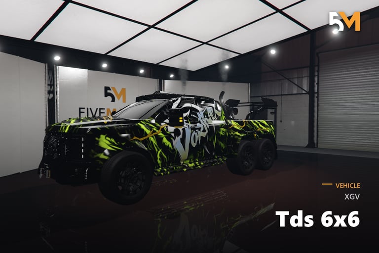 FIVEM Xgv Tds 6x6, Custom 6x6 Off-Road Truck [Unbadged] Add-On