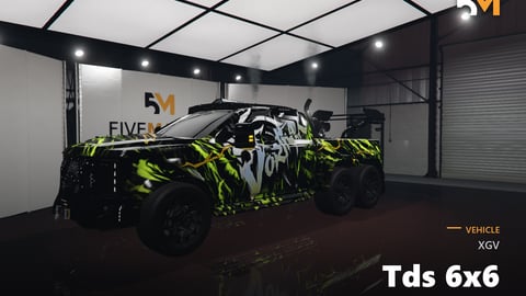 FIVEM Xgv Tds 6x6 | Custom 6x6 Off-Road Truck [Unbadged] Add-On | Custom Livery | Working Lights | Tuning Parts | Add-On | Optimized | Fivem Ready | High Quality cover