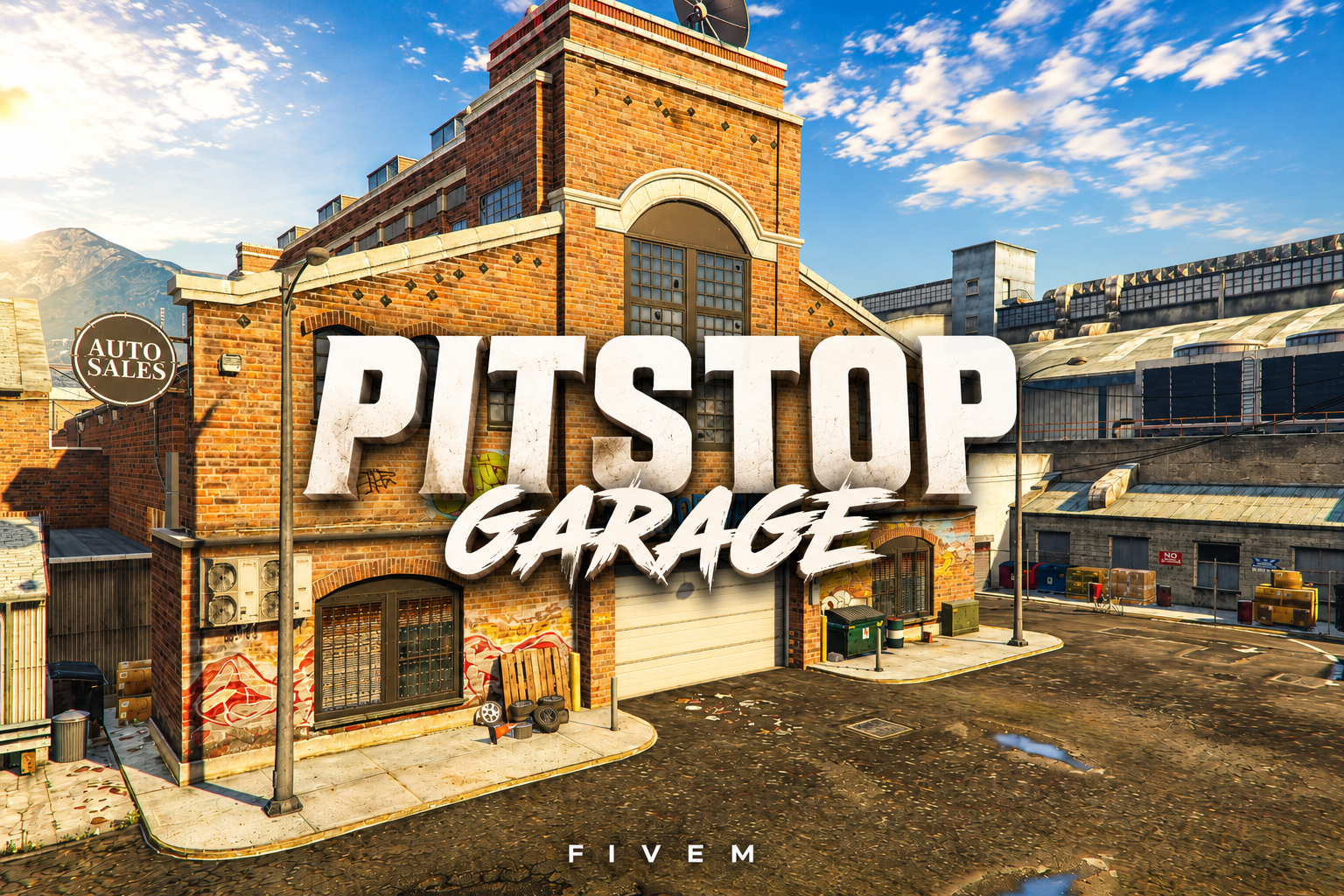 FIVEM Pitstop Hub | Custom Mechanic Shop MLO | Interior & Exterior | Detailed Garage | Lounge Area | Add-On | Optimized | Fivem Ready | High Quality
