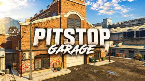 FIVEM Pitstop Hub | Custom Mechanic Shop MLO | Interior & Exterior | Detailed Garage | Lounge Area | Add-On | Optimized | Fivem Ready | High Quality cover