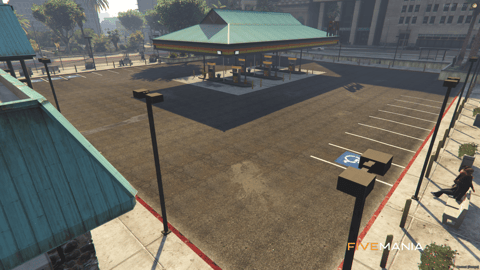 FIVEM Strawberry Legions Square | Enhanced City Square MLO | Custom Props | New Seating Areas | Gas Station | Add-On | Optimized | Fivem Ready | High Quality — image 5