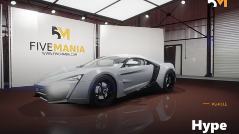FIVEM Hype | Realistic Sports Car [Unbadged] Add-On | Working Lights | Fivem Ready | High Quality cover
