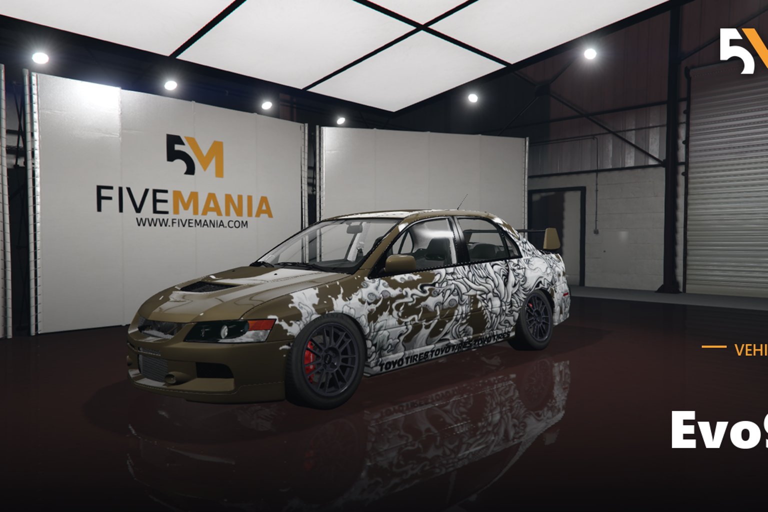 FIVEM Evo9 | Realistic Sports Car [Unbadged] Add-On | Liveries | Interior & Exterior | Optimized | Fivem Ready | High Quality