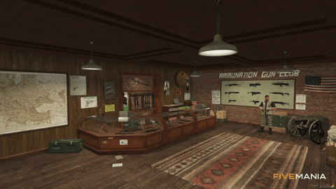 FIVEM Julia Gunstore | Custom Ammunation MLO | Interior & Exterior | Weapon Displays | Custom Props | Add-On | Optimized | Fivem Ready | High Quality — image 3