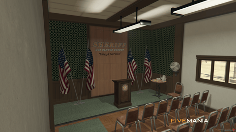 FIVEM Sandy Sheriff | Detailed Law Enforcement MLO | Interior & Exterior | Jail Cells | Office Spaces | Garage | Add-On | Optimized | Fivem Ready | High Quality — image 22