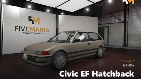 FIVEM Honda Civic EF Hatchback | Lore Friendly Classic Compact Car | Interior & Exterior | Add-On | Optimized | Fivem Ready | High Quality cover