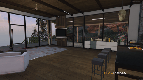FIVEM Lake House | Modern Lake House MLO | Interior & Exterior | Helipad | Solar Panels | Deck | Add-On | Optimized | Fivem Ready | High Quality — image 6