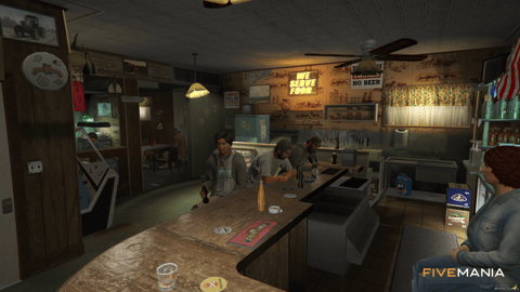 FIVEM Yellowjack Saloon | Rustic Bar & Saloon MLO | Interior & Exterior | Pool Table & Custom Props | Add-On | Optimized | Fivem Ready | High Quality — image 9
