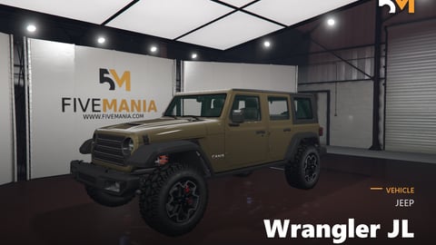 FIVEM Jeep Wrangler JL | Lore Friendly Off-Road SUV | Custom Wheels | High Suspension | Add-On | Optimized | Fivem Ready | High Quality cover