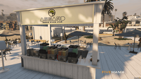 FIVEM Asgard Beach Club | Luxury Beachfront MLO | Interior & Exterior | Multiple Bars | Shop | Tennis Court | Add-On | Optimized | Fivem Ready | High Quality — image 11