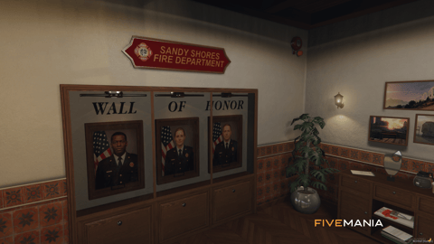 FIVEM Sandy Fire Station | Lore-Friendly Fire Department MLO | Interior & Exterior | Garage Bays | Offices & Training Room | Add-On | Optimized | Fivem Ready | High Quality — image 19