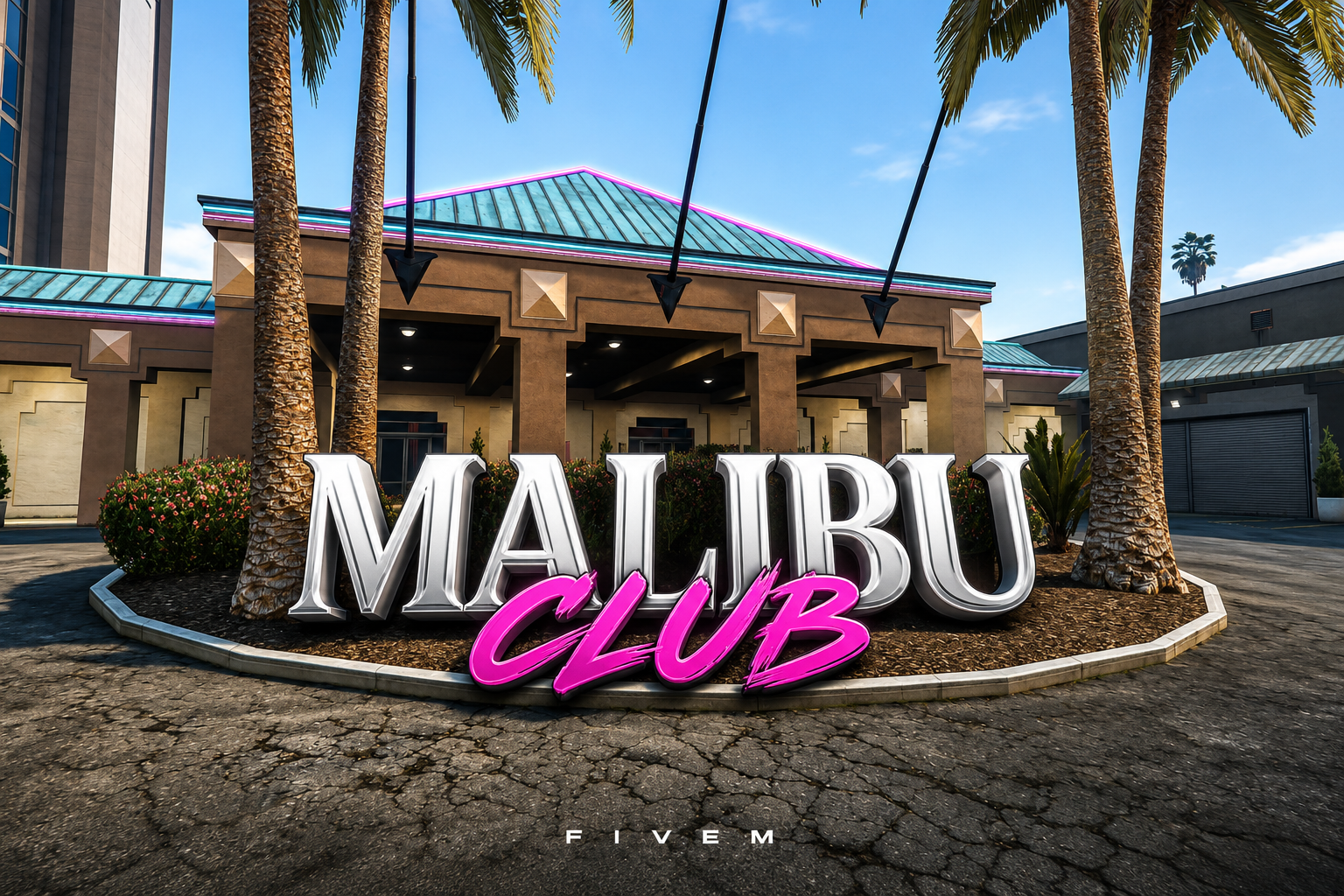 FIVEM Malibu Club | Vibrant Nightclub MLO | Interior & Exterior | DJ Booth | Bar Area | Neon Lighting | Add-On | Optimized | Fivem Ready | High Quality