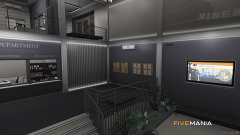 FIVEM Vinewood Police Department | Detailed Police Station MLO | Interior & Exterior | Offices & Jail Cells | Parking Garage | Add-On | Optimized | Fivem Ready | High Quality — image 5