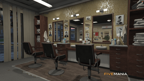 FIVEM Barber Shop | Cozy Hair Salon MLO | Interior & Exterior | Custom Props | Waiting Area | Reception | Add-On | Optimized | Fivem Ready | High Quality — image 5
