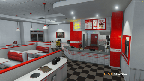 FIVEM Up N Atom Burger Vinewood | Iconic Fast Food Restaurant MLO | Interior & Exterior | Custom Props | Optimized | Add-On | Fivem Ready | High Quality — image 7