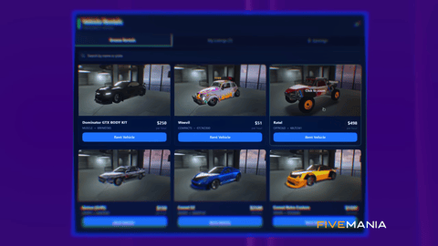FIVEM Advanced Car Rental Business | Comprehensive Vehicle Rental Script | UI & Management Panel | Custom Vehicles | Payment System | Add-On | Optimized | Fivem Ready | High Quality, image 28