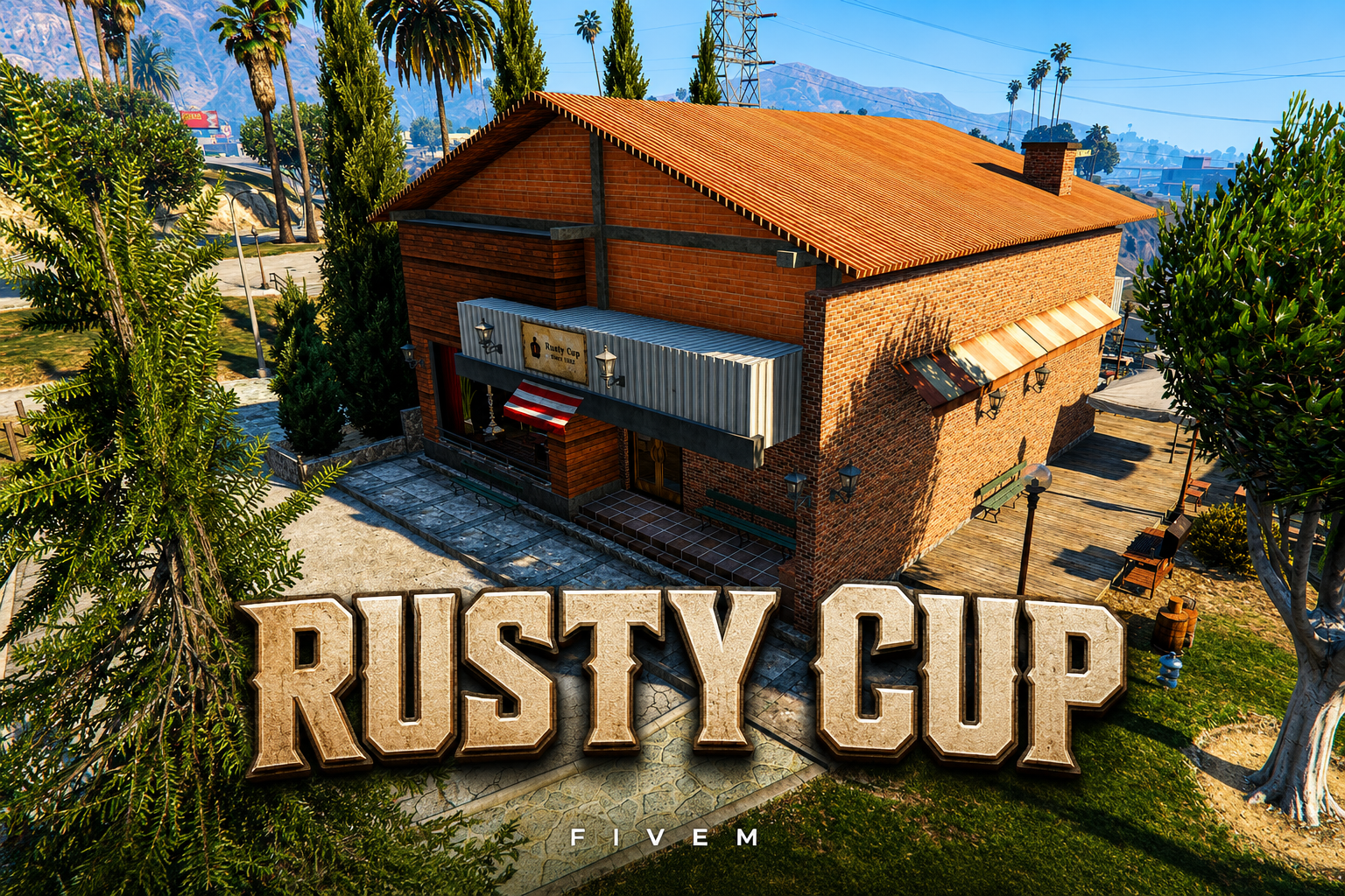 FIVEM Rusty Cup | Rustic Restaurant MLO | Interior & Exterior | Outdoor Seating | Add-On | Optimized | Fivem Ready | High Quality
