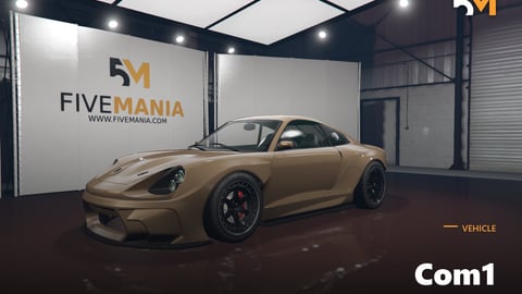 FIVEM Com1 | Realistic Sports Car [Unbadged] Add-On | Interior & Exterior | Working Lights | Tuning Parts | Optimized | Fivem Ready | High Quality cover