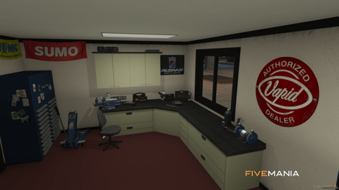 FIVEM Tuner Shop | Custom Mechanic & Tuning MLO | Interior & Exterior | Reception Area | Bar Area | Garage Bays | Add-On | Optimized | Fivem Ready | High Quality — image 11