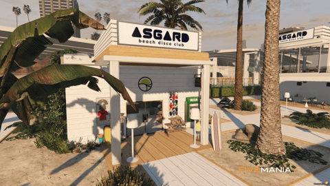 FIVEM Asgard Beach Club | Luxury Beachfront MLO | Interior & Exterior | Multiple Bars | Shop | Tennis Court | Add-On | Optimized | Fivem Ready | High Quality — image 21