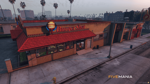 FIVEM Burger Shot Vespucci | Iconic Fast Food Restaurant MLO | Interior & Exterior | Full Kitchen | Dining Area | Staff Rooms | Add-On | Optimized | Fivem Ready | High Quality — image 2