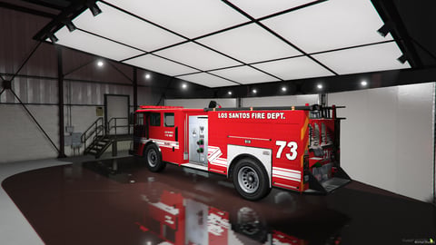 FIVEM American Fire Engine Pumper | Lore Friendly Emergency Vehicle | Working Lights | Custom Sirens | Detailed Interior | Functional Equipment | Add-On | Optimized | Fivem Ready | High Quality, image 8