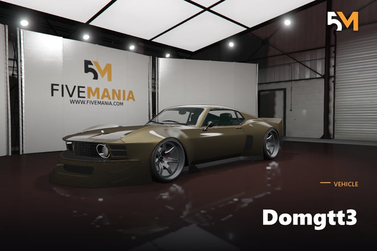 FIVEM Domgtt3, Custom Muscle Car [Unbadged] Add-On