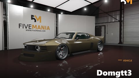 FIVEM Domgtt3 | Custom Muscle Car [Unbadged] Add-On | Custom Bodykit | Widebody | Working Lights | Add-On | Optimized | Fivem Ready | High Quality cover
