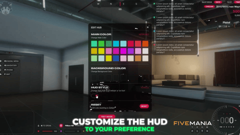 FIVEM HUD Script | Customizable User Interface | Dynamic HUD Styles | Color Customization | Vehicle Controls | Add-On | Optimized | Fivem Ready | High Quality, image 14