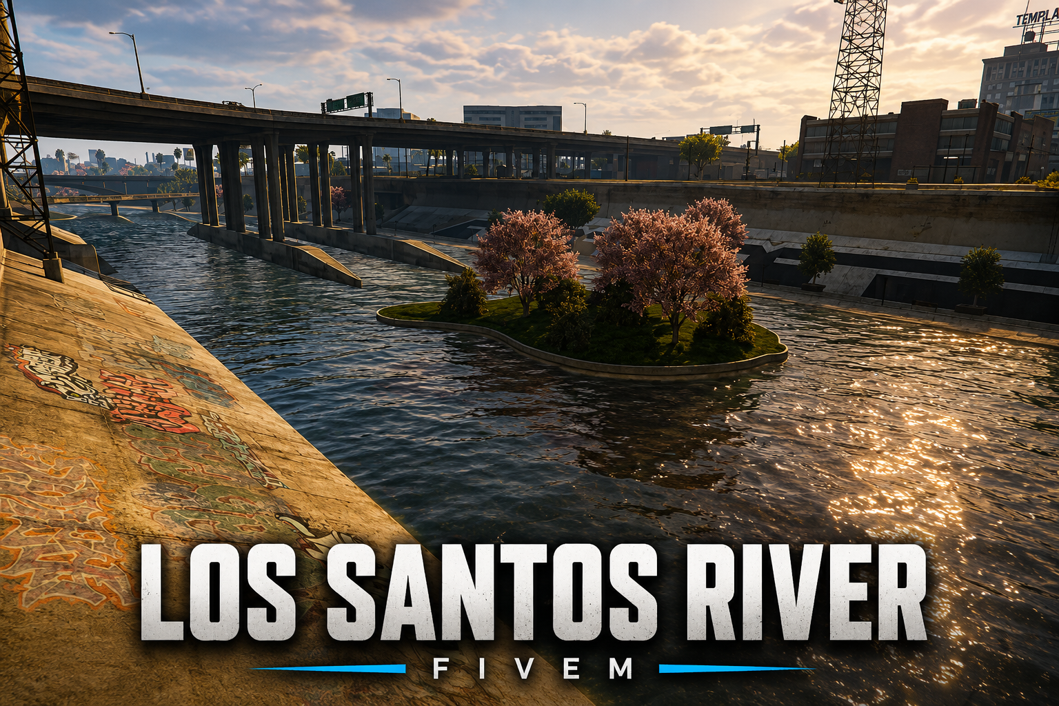 FIVEM Lossantosriver | Revitalized Map Edit | Landscaping & Seating Areas | Add-On | Optimized | Fivem Ready | High Quality