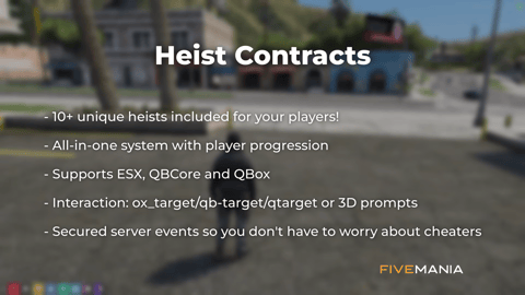 FIVEM Heist Contracts | Advanced Crime Script | Multiple Heists | Minigames | Admin Panel | Custom UI | Add-On | Optimized | Fivem Ready | High Quality, image 2