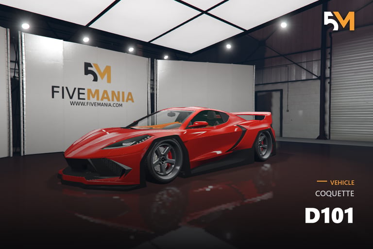 FIVEM Coquette D101, Realistic Sports Car Add-On