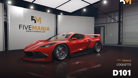 FIVEM Coquette D101 | Realistic Sports Car Add-On | Interior & Exterior | Working Lights | Custom Rims | Optimized | Fivem Ready | High Quality cover