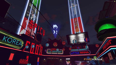FIVEM Korea Town 2077 | Vibrant Cyberpunk District MLO | Multiple Interiors & Exteriors | Neon Lights | Custom Props | Add-On | Optimized | Fivem Ready | High Quality — image 6
