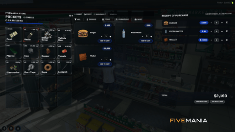 FIVEM Ox Inventory + Ox Lib Redesign | Modern Inventory UI | Crafting System | Store Interface | Hotbar | Add-On | Optimized | Fivem Ready | High Quality, image 15