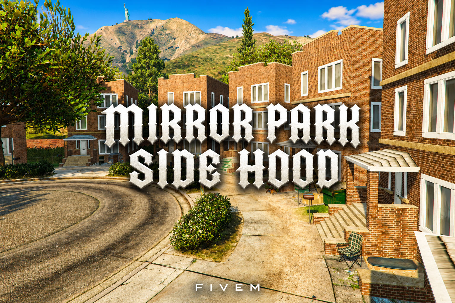 FIVEM Mirrorparkside Hood | Residential Neighborhood MLO | Basketball Court & Custom Houses | Optimized | Fivem Ready | High Quality | Add-On