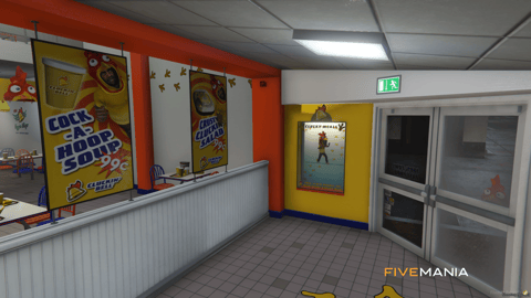 FIVEM Cluckin Bell Rockford Plaza | Fast Food Restaurant MLO | Interior & Exterior | Custom Props | Lore Friendly | Add-On | Optimized | Fivem Ready | High Quality — image 4