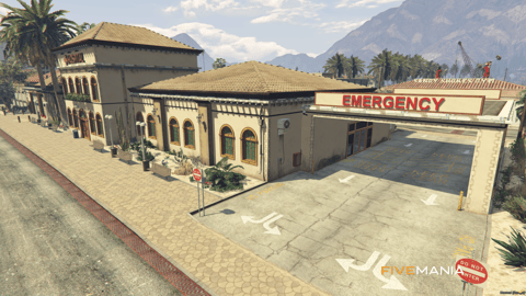 FIVEM Sandy Hospital | Fully Equipped Hospital MLO | Interior & Exterior | Pharmacy | Waiting Room | Add-On | Optimized | Fivem Ready | High Quality — image 2