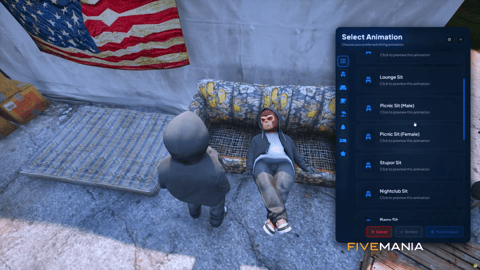 FIVEM Sit Anywhere | Universal Sitting Script | Custom Animations | Lay Down Feature | Prop Detection | Custom UI | Add-On | Optimized | Fivem Ready | High Quality, image 18