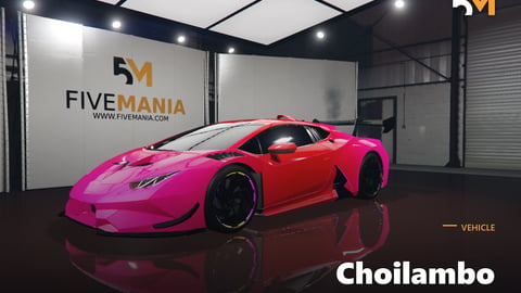 FIVEM Choilambo | Realistic Sports Car [Unbadged] Add-On | Custom Body Kit | Rear Spoiler | Custom Wheels | Optimized | Fivem Ready | High Quality cover
