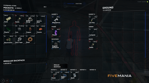 FIVEM Ox Inventory + Ox Lib Redesign | Modern Inventory UI | Crafting System | Store Interface | Hotbar | Add-On | Optimized | Fivem Ready | High Quality, image 5