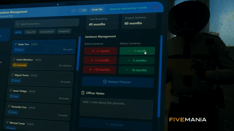 FIVEM Prison System | Comprehensive Corrections Management Script | Prisoner Management | Crafting | Tasks & Patrols | Tablet UI | Add-On | Optimized | Fivem Ready | High Quality, image 29