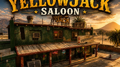 FIVEM Yellowjack Saloon | Rustic Bar & Saloon MLO | Interior & Exterior | Pool Table & Custom Props | Add-On | Optimized | Fivem Ready | High Quality cover