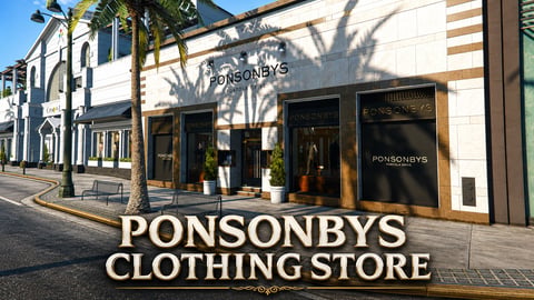 FIVEM Ponsonbys Clothing Store | Luxury Retail Interior | Interior & Exterior | Custom Props | Add-On | Optimized | Fivem Ready | High Quality cover